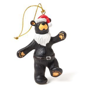 Black Bear Christmas Ornament "Jolly" Bearfoots collection Jeff Fleming